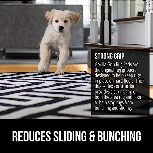 GORILLA GRIP Strong Rug Pad Gripper, US Designed, Grips Keep Area Rugs Safe and in Place, Thick, Slip and Skid Resistant Pads for Hard Floors, Under Carpet Mat Cushion and Hardwood Protection 2x3 FT - Image 4