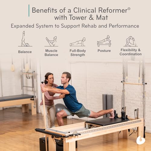 Balanced Body Clinical Pilates Reformer with Tower and Mat Conversion, Pilates Exercise Equipment, Workout Equipment for Home or Studio - Image 3