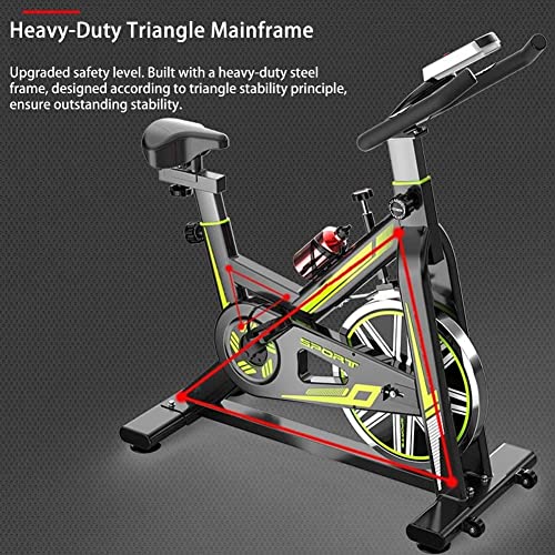 Exercise Bike Stationary Indoor Cycling Bike Exercise Equipment for Home Workouts Cardio Training with Comfortable Seat Silent Belt Drive Adjustable Magnetic - Image 2