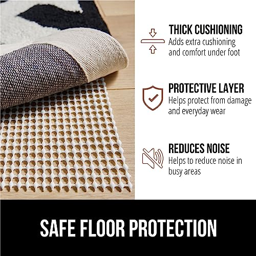 GORILLA GRIP Strong Rug Pad Gripper, US Designed, Grips Keep Area Rugs Safe and in Place, Thick, Slip and Skid Resistant Pads for Hard Floors, Under Carpet Mat Cushion and Hardwood Protection 2x3 FT - Image 6