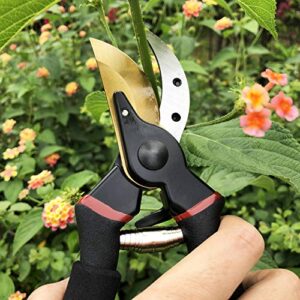 gonicc 8″ Professional Premium Titanium Bypass Pruning Shears (GPPS-1003), Hand Pruners, Garden Clippers.